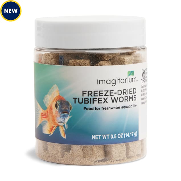 Imagitarium FreezeDried Tubifex Worms Food for Freshwater Aquatic Life