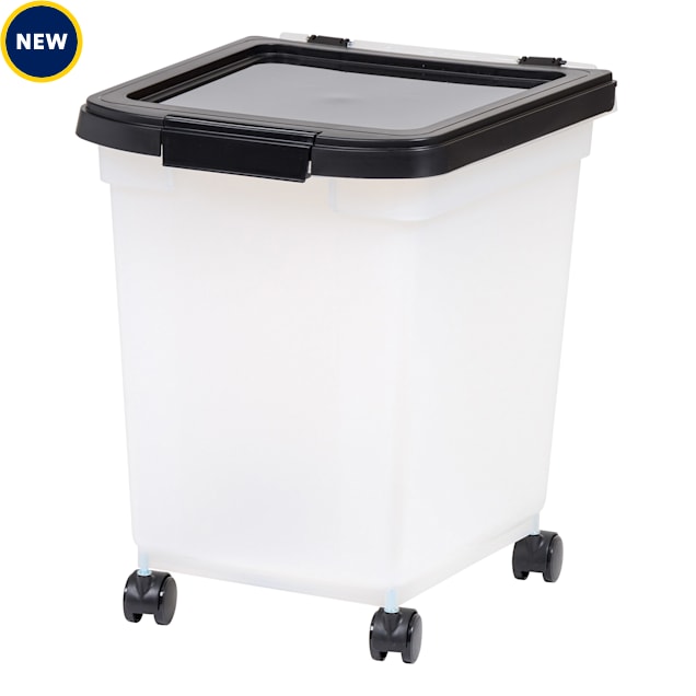 Iris Black Airtight Food Storage Container, 51 Cups Petco