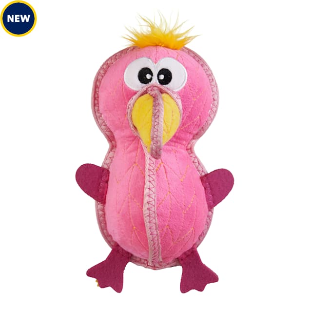 Outward Hound Xtreme Seamz Flamingo Squeaky Durable Dog Toys, Large Petco