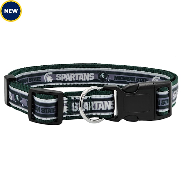 Pets First Michigan State Satin Dog Collar, Small Petco