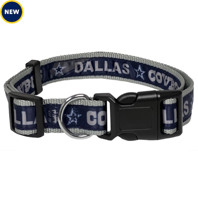 Pets First Dallas Cowboys Small Satin Dog Collar Leash