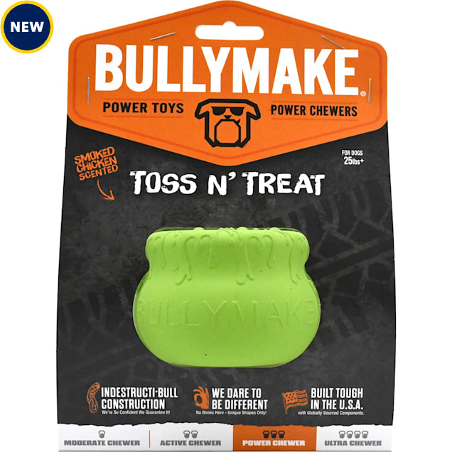 Bullymake Lime Green Smoked Chicken Scented Cauldron Rubber Toss N