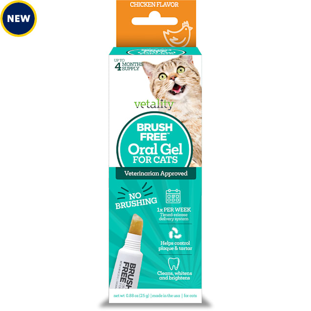 Vetality Brush Free Oral Gel for Cats, 25 Grams - Carousel image #1