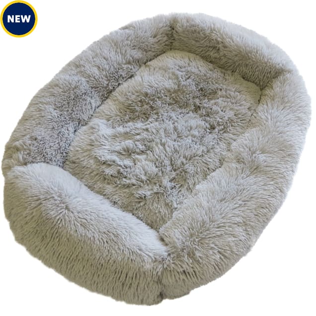 ASL Palace Deluxe Calming Bed for Dogs, 36" L X 24" W X 7" H, Gray Petco