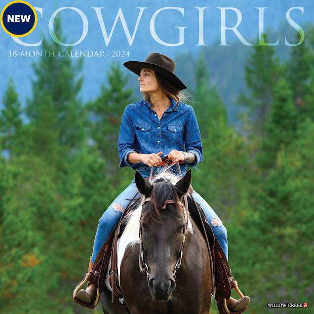 Willow Creek Press Cowgirls 2024 Wall Calendar, 12" L X 12" W, Large