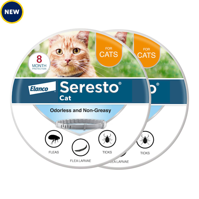 Seresto Flea & Tick Prevention Vet-Recommended Collar for Cats, Pack of 2 - Carousel image #1