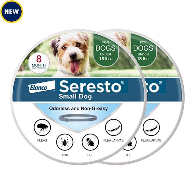 Seresto Flea & Tick Prevention Vet-Recommended Collar for Small Dogs Under 18 lbs., Pack of 2 - Carousel image #1