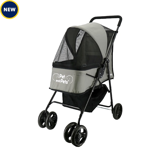Petique Pet & Pets Gray Rollin Pet Stroller Petco