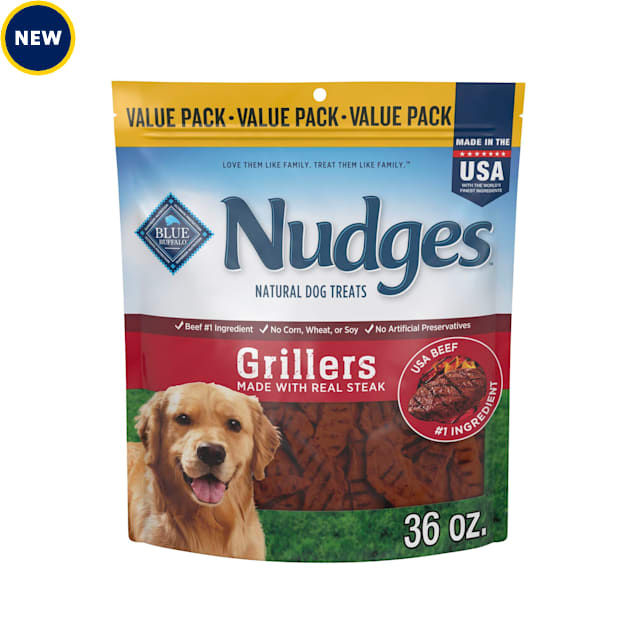 Blue Buffalo Nudges Steak Bag Grillers Natural Dog Treats, 36 oz. Petco
