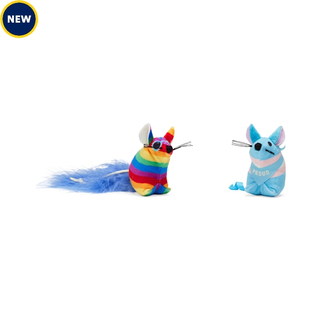 YOULY Pride Cat Mice Toy, Small, Pack of 2
