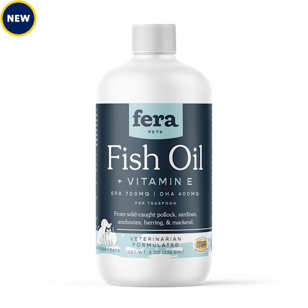 Fera Pet Organics Fish Oil Vitamin E Supplement for Dog Cat 8 oz