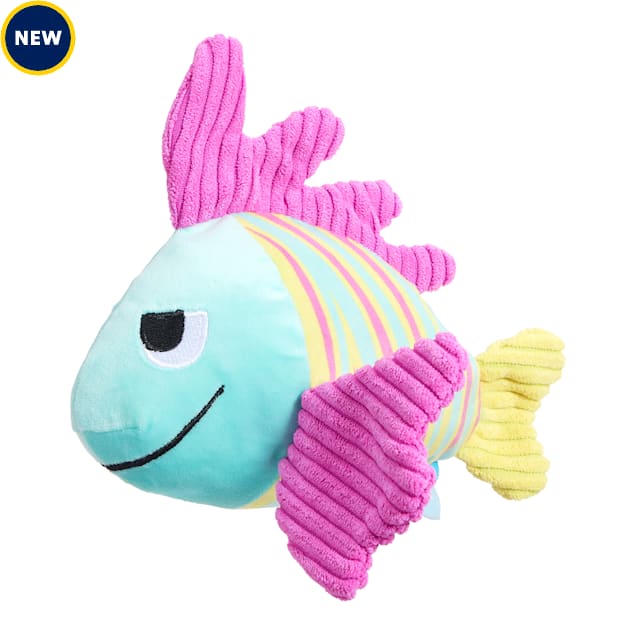 Bark Lion Fish Larry Ocean Fish Multicolor Plush Dog Toy Medium