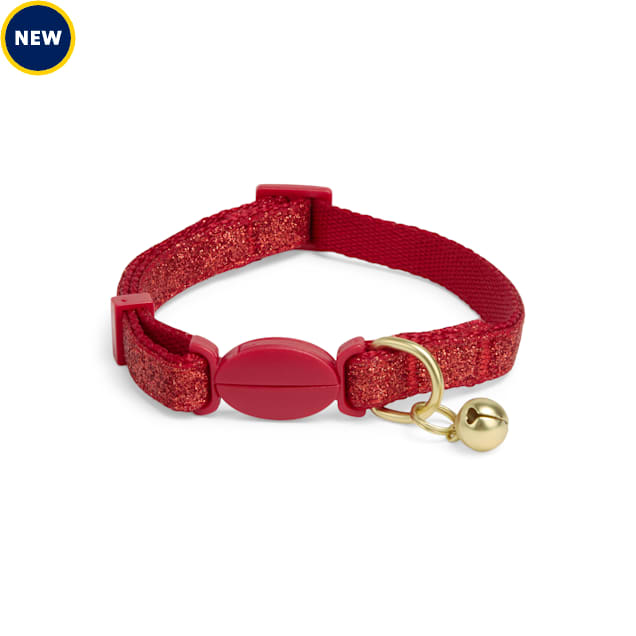 Merry Makings Red Glitter Breakaway Cat Collar, Small - Carousel image #1