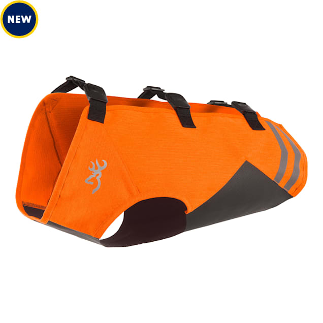 Browning Safety Orange Black Full Coverage Dog Vest Medium Petco