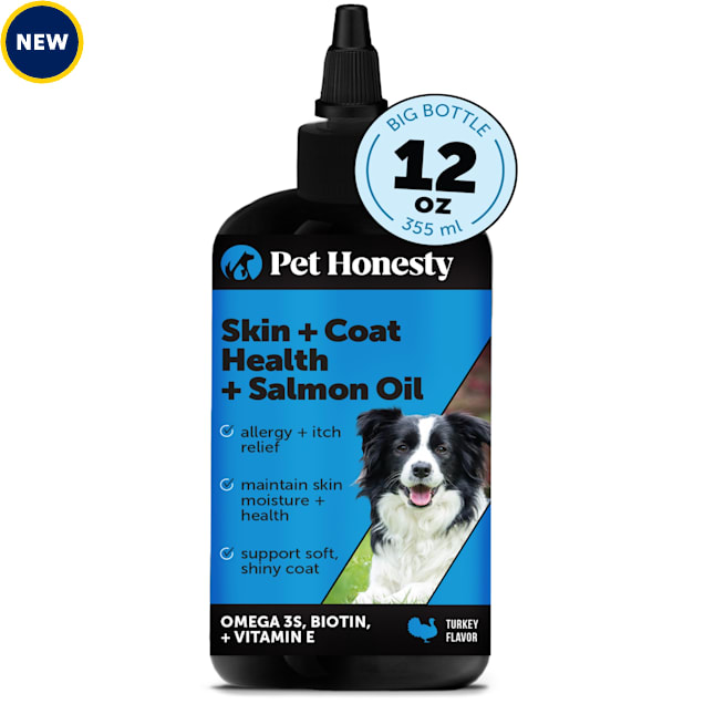 Pet Honesty Turkey Skin + Coat Health + Salmon Oil for Dogs, 12 fl oz