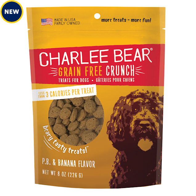 Charlee Bear Peanut Butter & Banana Crunch Dog Treats, 8 oz. Petco
