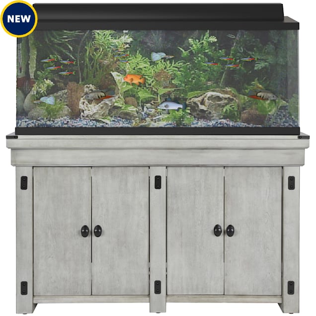 Ollie Hutch Flipper Rustic White Wildwood 55 Gallon Aquarium or Terrarium Tank Stand Petco