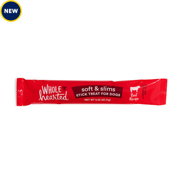 WholeHearted Grain Free Soft and Slim Beef Recipe Dog Stick Treat, 0.25 oz. - Carousel image #1