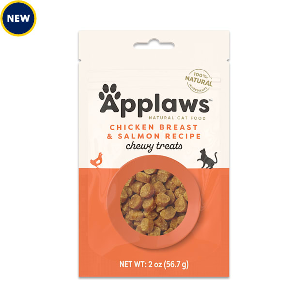 Applaws Chicken and Salmon Chewy Treats, Natural Wet Cat Food, 2 oz. - Carousel image #1