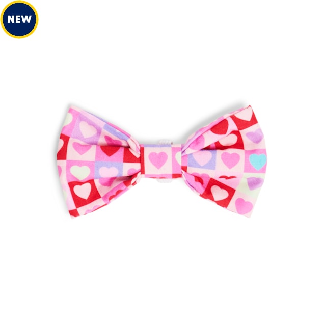 YOULY Valentine s Day Pet Bow Tie 4 L Multi Color Hearts Petco