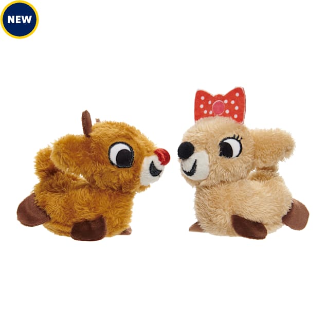 BARK Brown Red Rudolph Clarice Christmas Rudolph the Red Nosed Reindeer Plush Dog Toy Small