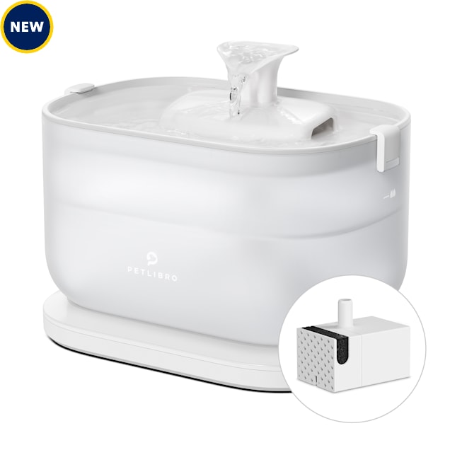 PETLIBRO Upgrade Cat Water Fountain Stainless Steel Tray Dockstream 2 Cat Fountain Indoor 3l 101oz Auto Cat Fountains Drinking App Monitoring Pet Wat