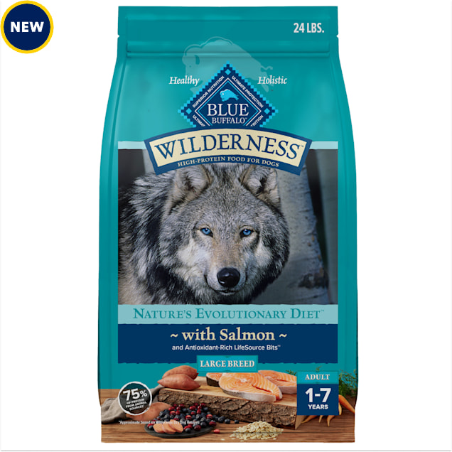 Blue Buffalo Wilderness High Protein Salmon Grains Dog Food 24 lbs