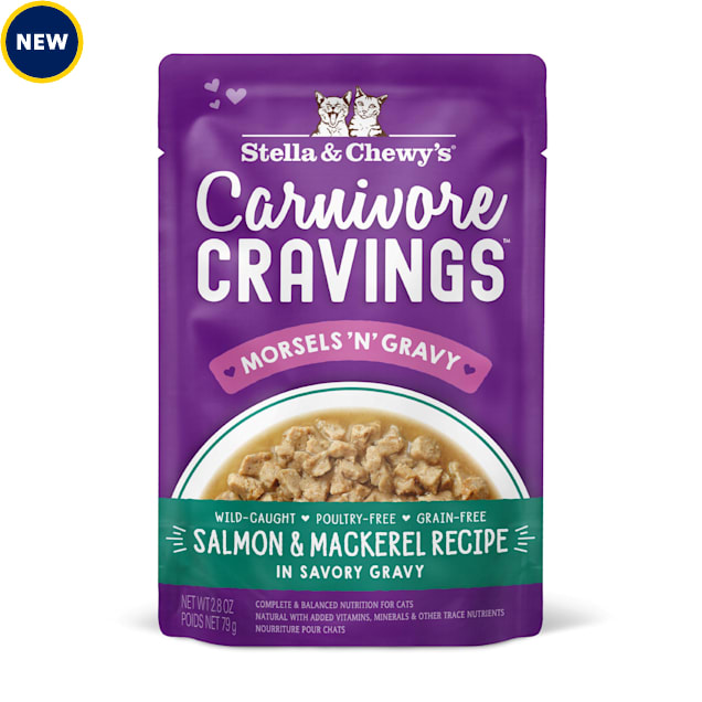 Stella Chewy #39 s Carnivore Cravings Morsels #39 N #39 Gravy Salmon Mackerel