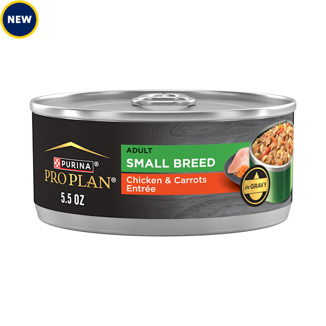 Purina Pro Plan Complete Essentials Adult Small Breed Chicken & Carrots Entree Gravy Wet Small Dog Food, 5.5 oz., Case of 24 - Carousel image #1