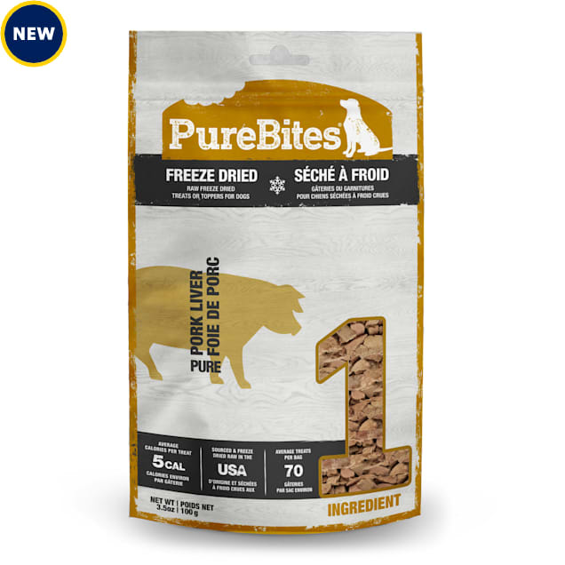 PureBites Pork Liver Freeze Dried Dog Treats 3.5 oz