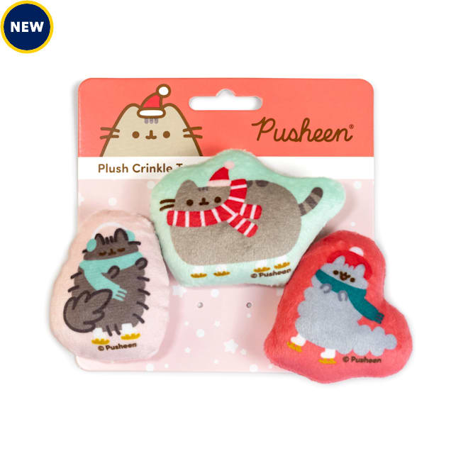 Pusheen Plush Crinkle Cat Toy Pack of 3