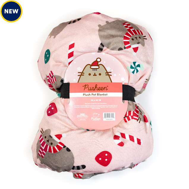 Pusheen Holiday Pet Throw Blanket 40 L X 40 W X 30 H Pink Petco