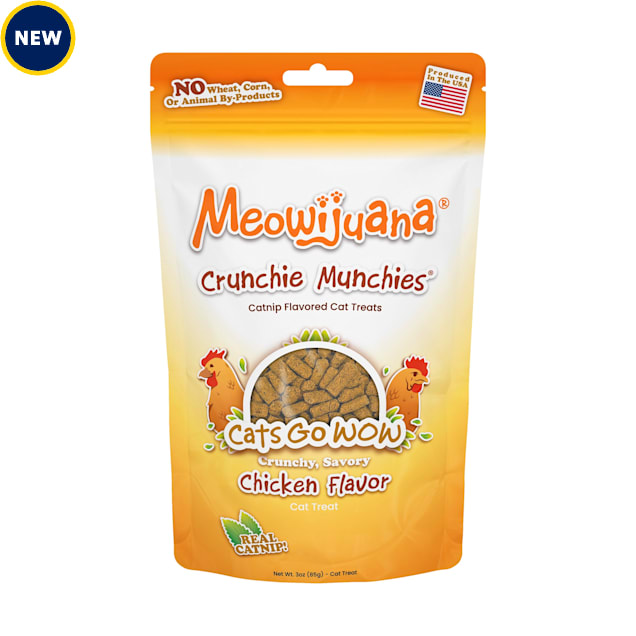 Meowijuana Chicken Crunchie Munchie Catnip Treats, 3 oz. - Carousel image #1