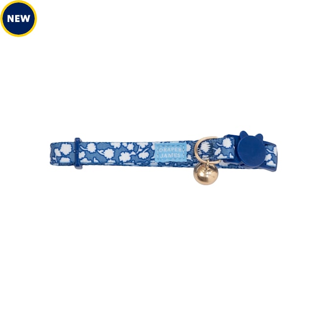 Draper James Floral Print Cat Clasp Collar, Blue - Carousel image #1