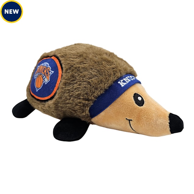 Pets First NBA NY Knicks Hedgehog Dog Toy, Medium - Carousel image #1