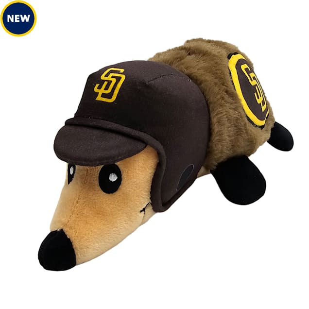 Pets First MLB San Diego Padres Hedgehog Dog Toy, Medium - Carousel image #1