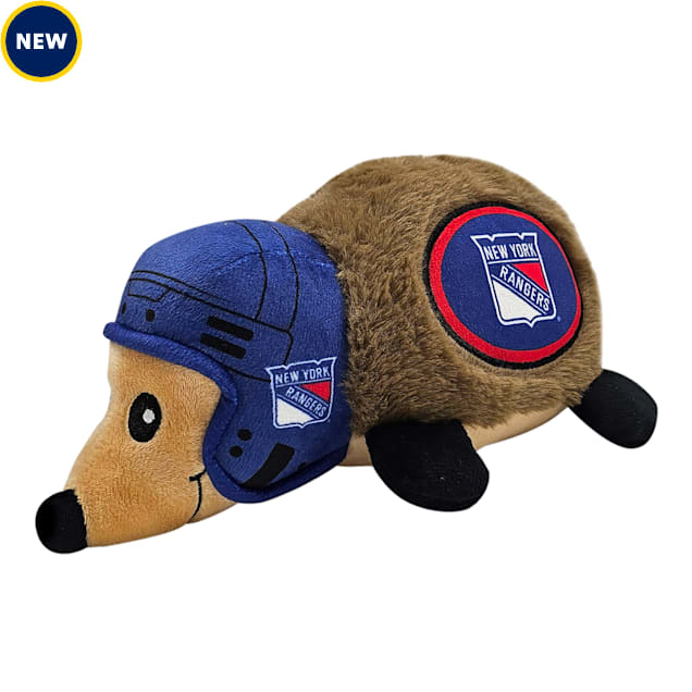 Pets First NHL NY Rangers Hedgehog Dog Toy, Medium - Carousel image #1