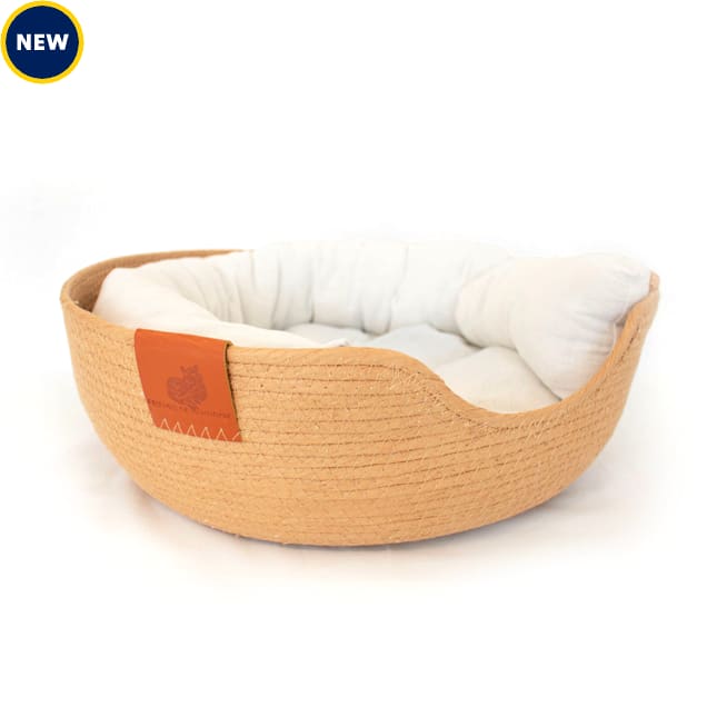 Friends of Normie Wicker Cat Bed, 18" L X 18" W X 5.7" H, Multi, Pack of 3 - Carousel image #1