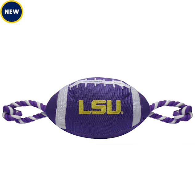 Pets First LSU Football Rope Dog Toy, Small - Carousel image #1