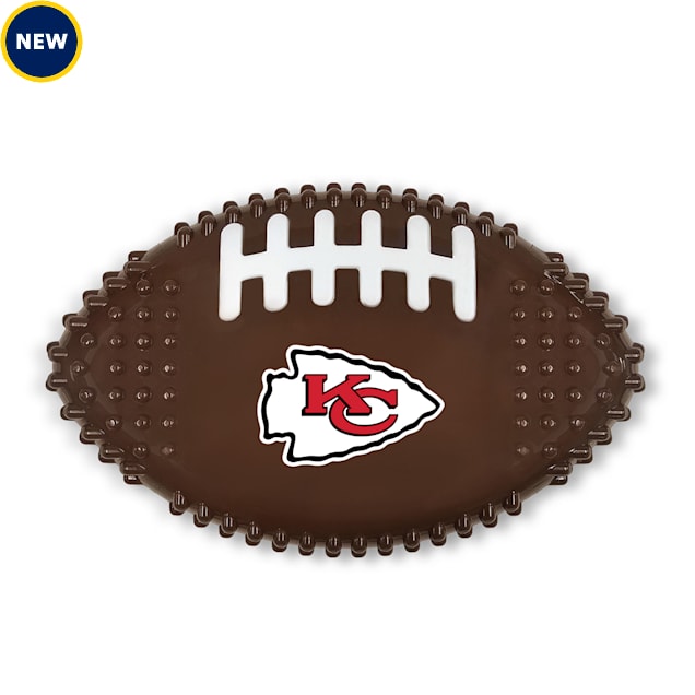 Pets First Kansas City Chiefs Football Mega Chew Dog Toy, Small - Carousel image #1