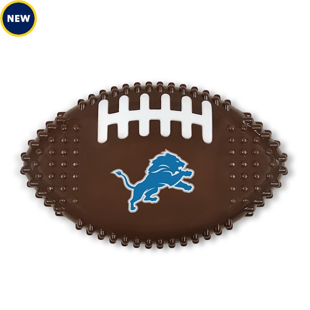 Pets First Detroit Lions Football Mega Chew Dog Toy, Small - Carousel image #1