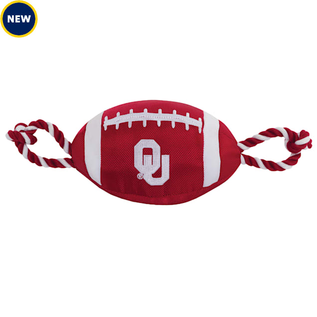 Pets First Oklahoma Football Rope Dog Toy, Small - Carousel image #1