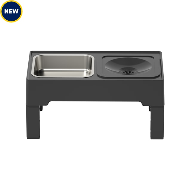 ELS Pet 2 in 2 Elevated Feeding Station for Dogs (Stainless Steel Bowl + Floating Bowl), 4.25 Cups - Carousel image #1