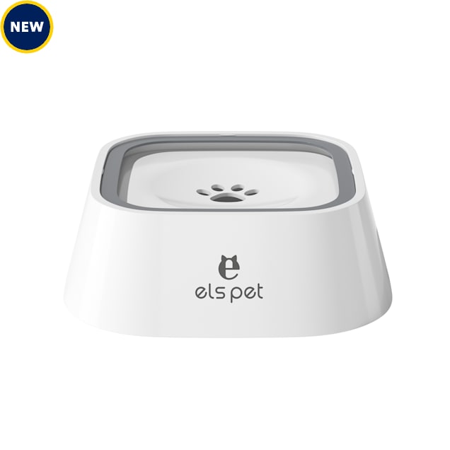 ELS Pet White Floating Water Bowl for Dogs with Advanced Features for Clean and Tidy Hydration, Medium, 4.25 Cups - Carousel image #1