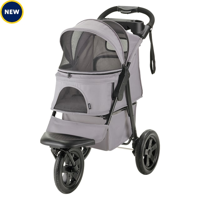 Richell Easy Collapsible Jogging Pet Stroller, 45.5" L X 21.5" W X 41.5" H - Carousel image #1
