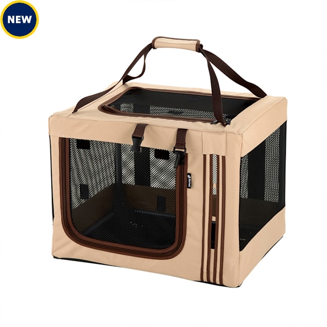 Richell Foldable Travel 3-Way Pet Crate, Small - Carousel image #1