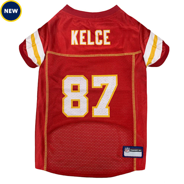 Pets First Travis Kelce Dog Jersey, Kansas City Chiefs, X-Small - Carousel image #1