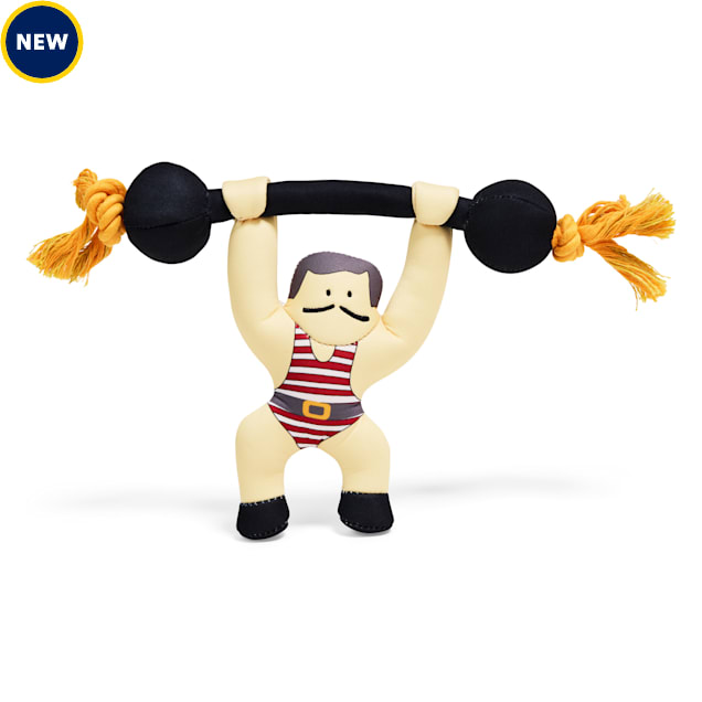 Leaps & Bounds Strong Man Floating Plush Dog Toy, Medium - Carousel image #1