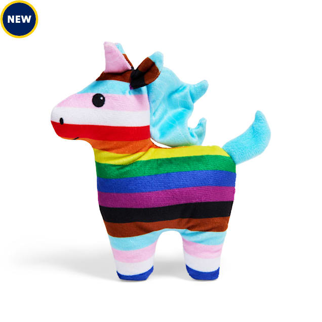Petco 2 for $5 Rainbow Unicorn Plush Dog Toy, Medium - Carousel image #1