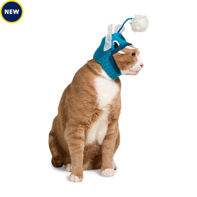 YOULY Anglerfish Cat Costume Hat, Blue, X-Small - Carousel image #1